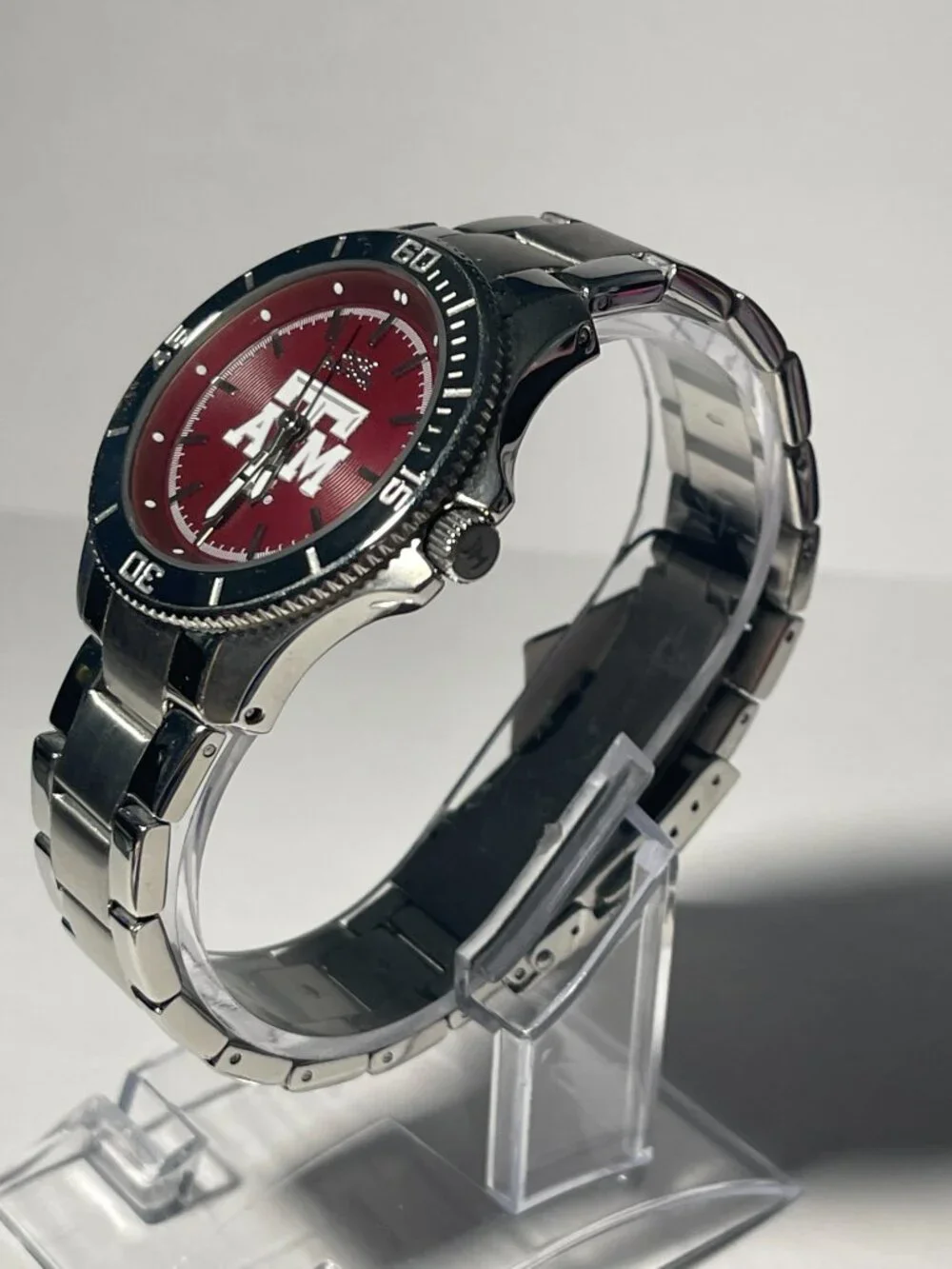 Texas A&M Aggies OFFICIAL NCAA Stainless-Steel Watch by Jack Mason NEW
